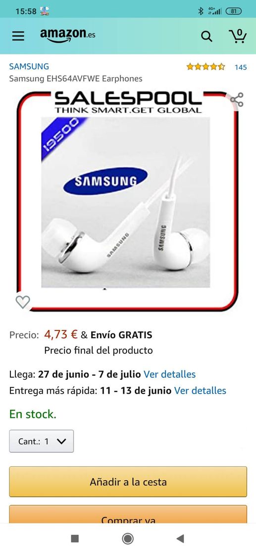 Productos Auriculares Samsung