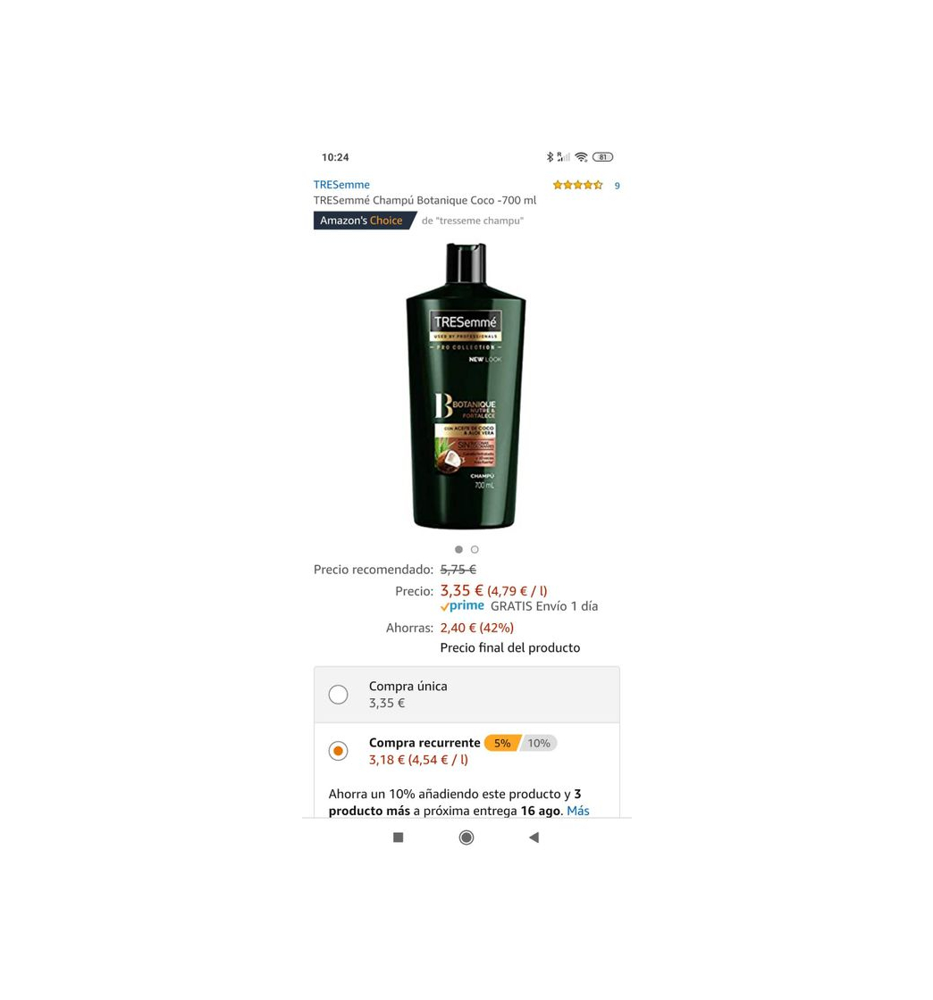 Product Champú tresemme