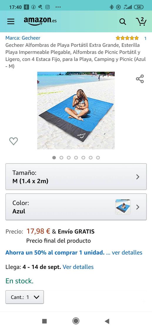 Product Alfombra para la playa 