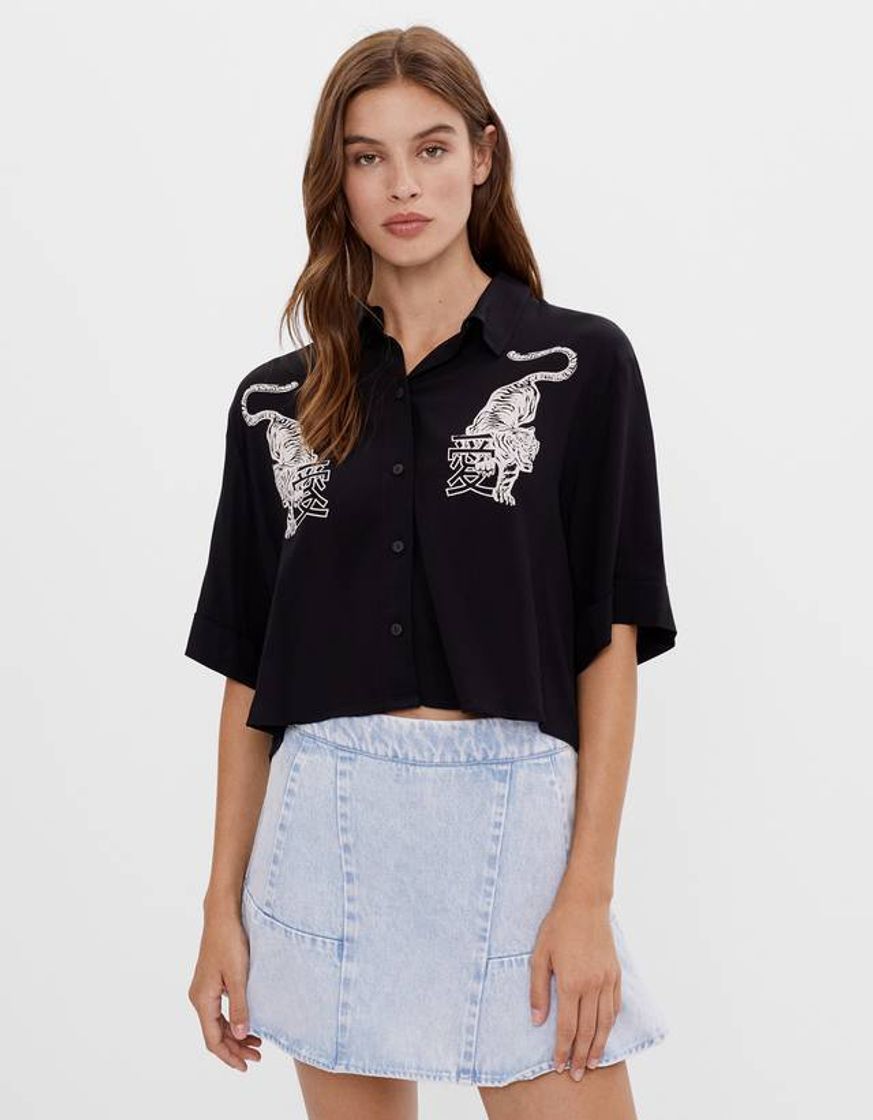 Fashion Camisa Bershka estampado tigre