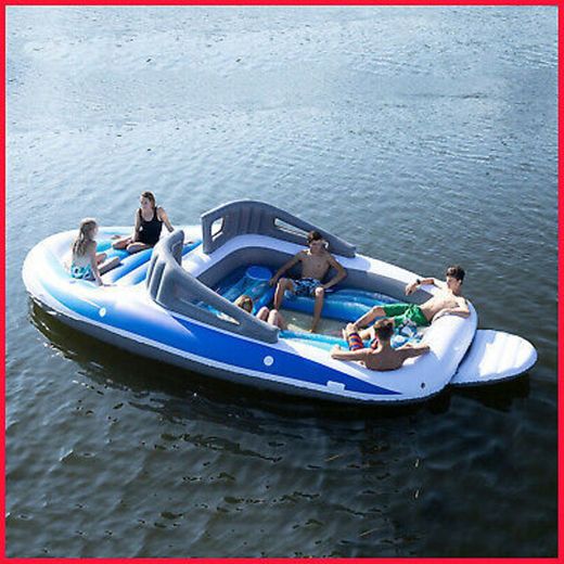 6-Person Inflatable Bay Breeze Boat Island Party ... - Amazon.com