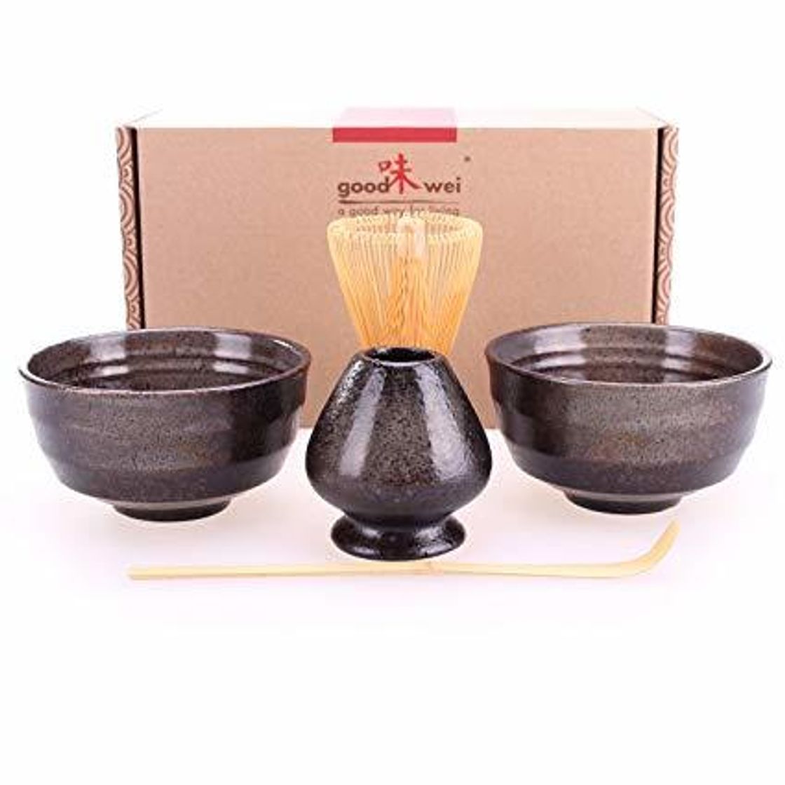 Elemento de la categoría hogar Goodwei japonés Juego de té Matcha Duo con Dos Cuencos de té