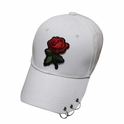 VECDY Gorra Béisbol, Algodón Bordado Rosa Tres Anillos Gorra De Béisbol Hombres