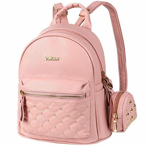 Vbiger Mochilas Mujer de Cuero Mochila de Moda Ocio 2 en 1