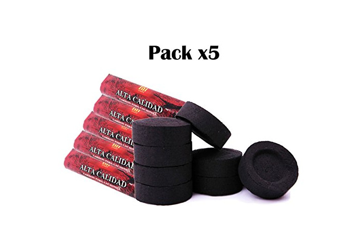 Producto [Pack] 5 rollos de carbón para cachimba, shisha, hookah, narguile e incensario