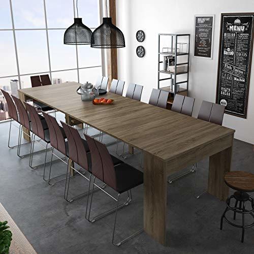 Lugar SelectionHome - Mesa de Comedor Consola Extensible hasta 301 cm, Acabado Roble