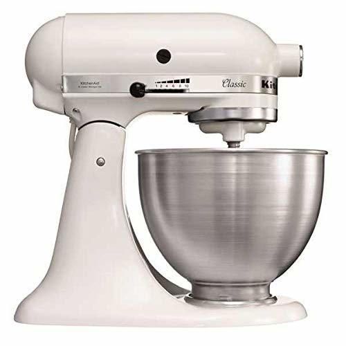 Kitchenaid 5K45SSEWH Serie Classic - Batidora amasadora multifunción