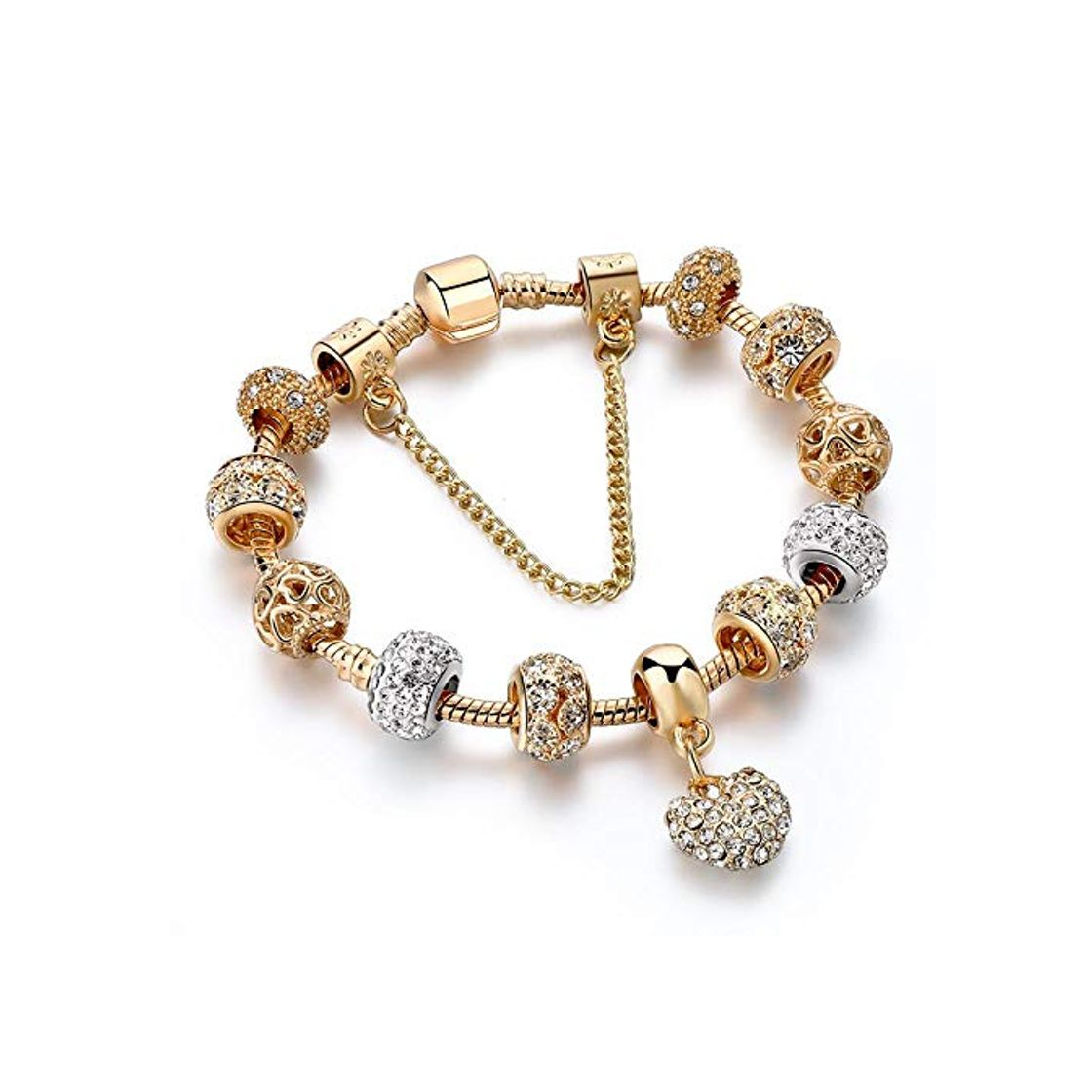 Producto Pulsera Joyas Bracelet Luxury Crystal Heart Charm Bracelets&Bangles Gold Bracelets For Women Jewellery Pulseira Feminina Bracelet