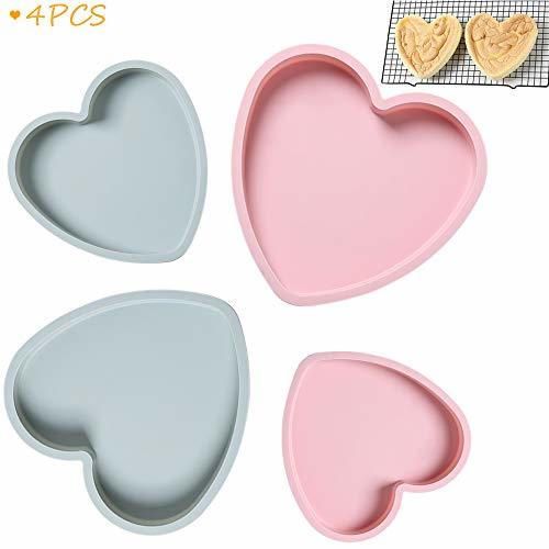 X-BLTU 4 PCS Molde para Pasteles Molde de Silicona para Hornear