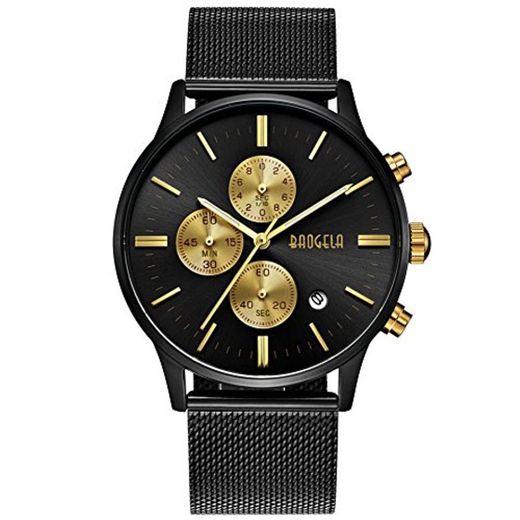 Reloj Hombre Acero Inoxidable Oro