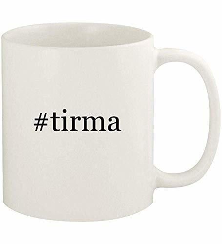 #tirma - Taza de café blanco de cerámica Hashtag de 11oz