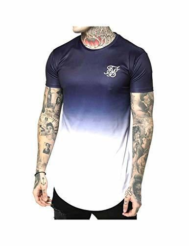 Sik Silk Camiseta S/S Curved Hem Azul S