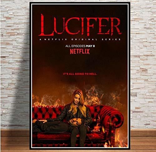 MZCYL Canvas Painting Wall Art Picture Lucifer 2019 TV Series Show Poster