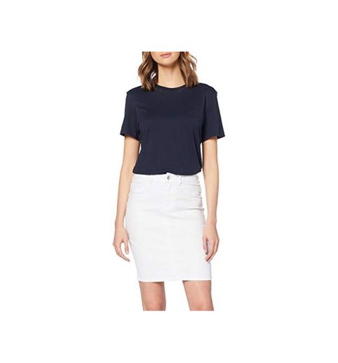 Vero Moda VMHOT Nine HW DNM Pencil Skirt Noos Ci Falda, Blanco