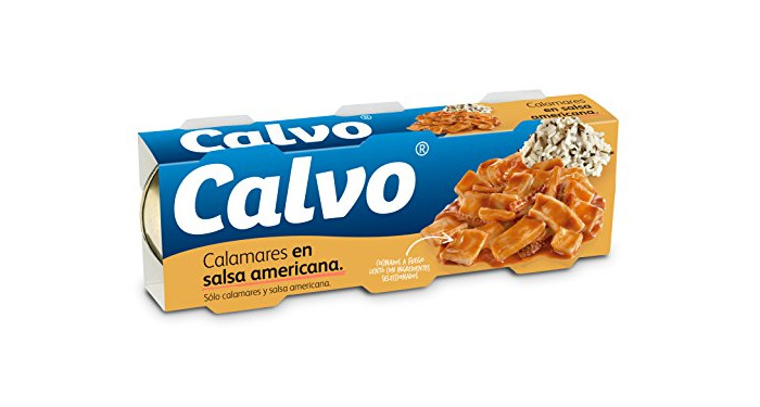 Productos Calvo Calamares en Salsa Americana - Paquete de 3 x 80 g