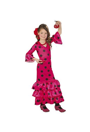 Guirca - Disfraz Andaluza, talla 3-4 años, color rosa