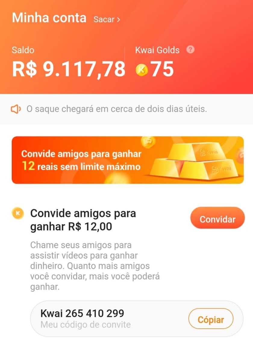 Fashion App Kwai para ganhar dinheiro