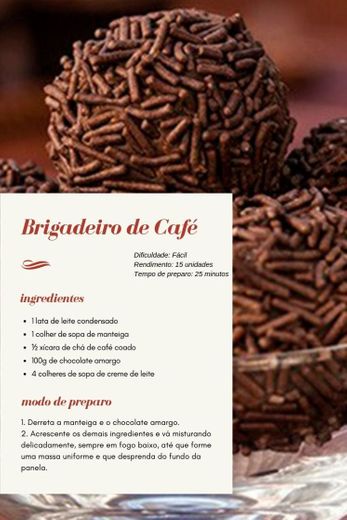 Receita Brigadeiro de Café