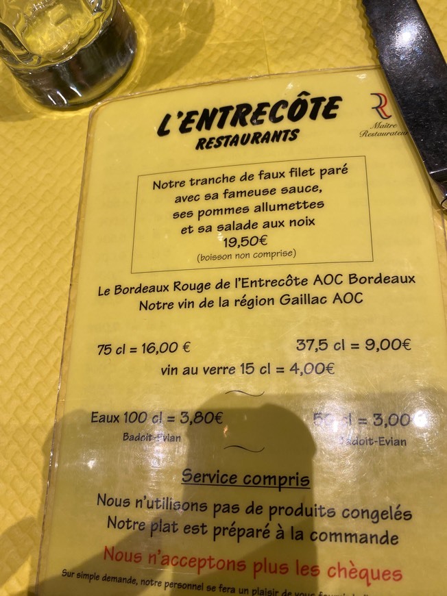 Restaurantes L'Entrecôte