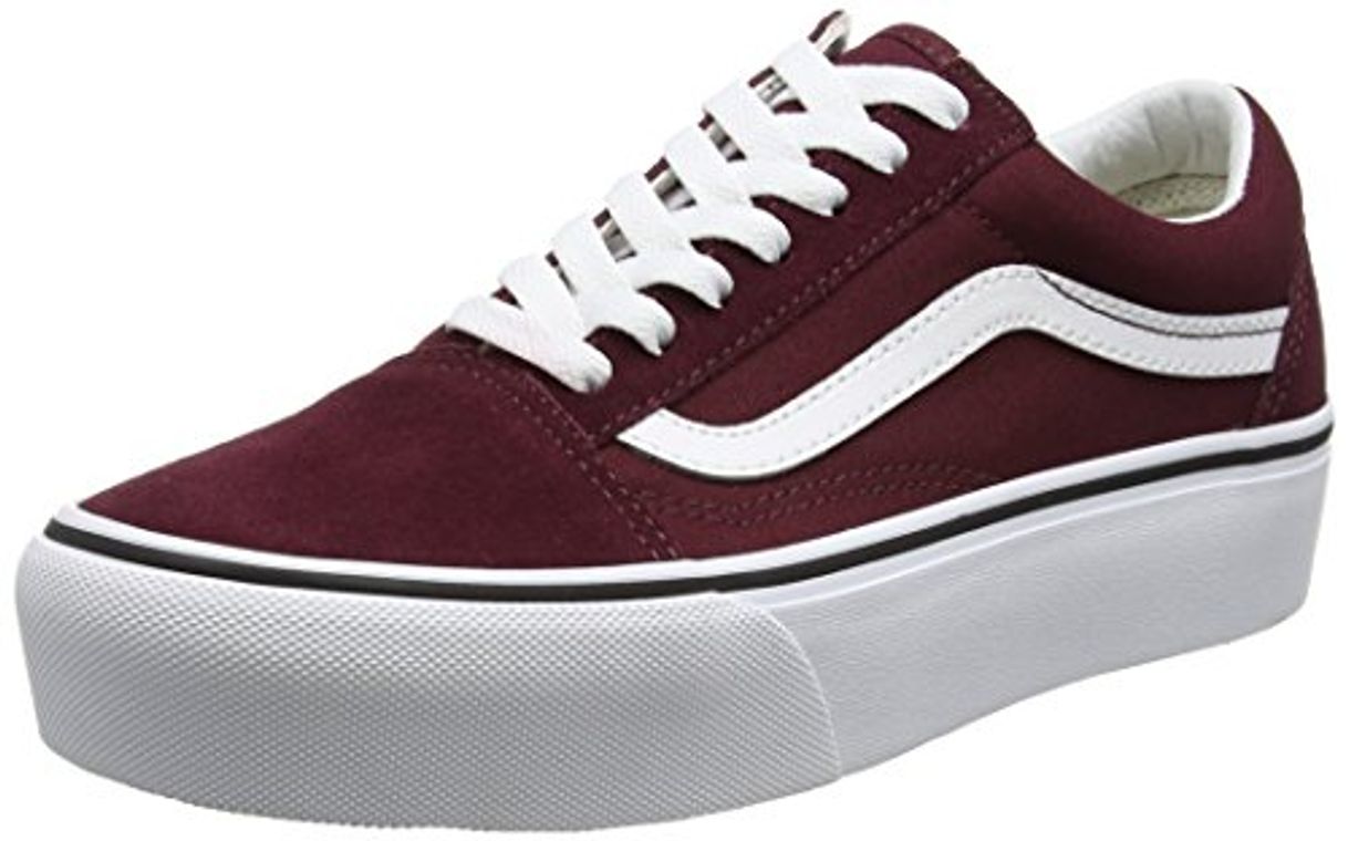 Producto Vans Old Skool Platform, Zapatillas de Entrenamiento para Mujer, Rojo