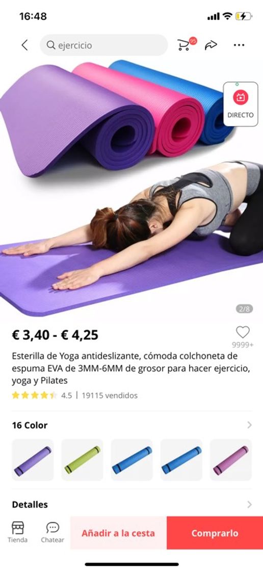 Moda Esterilla de yoga 