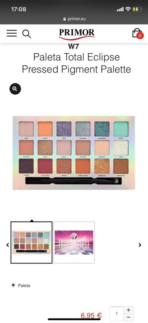 Social Paleta Total Eclipse Pressed Pigment Palette W7 