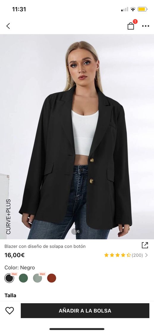 Fashion Blazer negra 