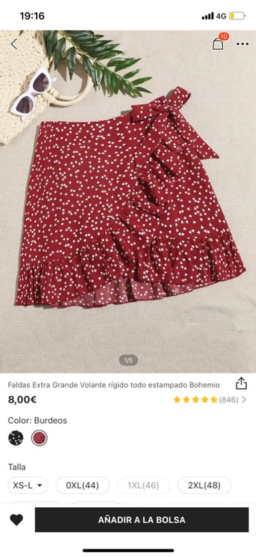 Social Falda roja Shein 