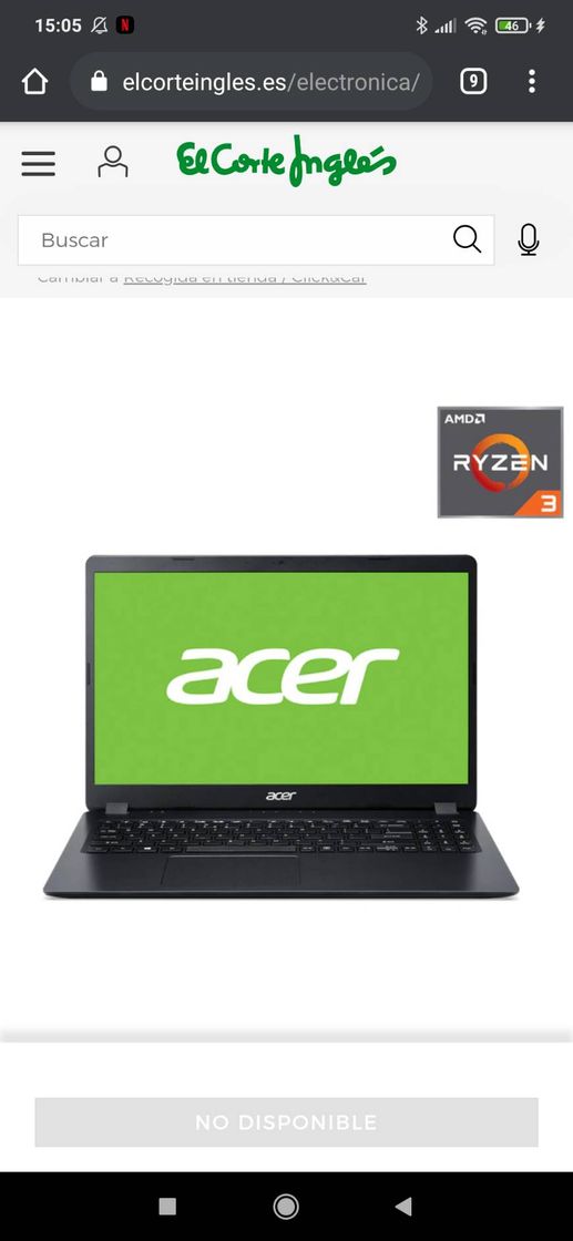 Producto Portatil Acer Aspire 3