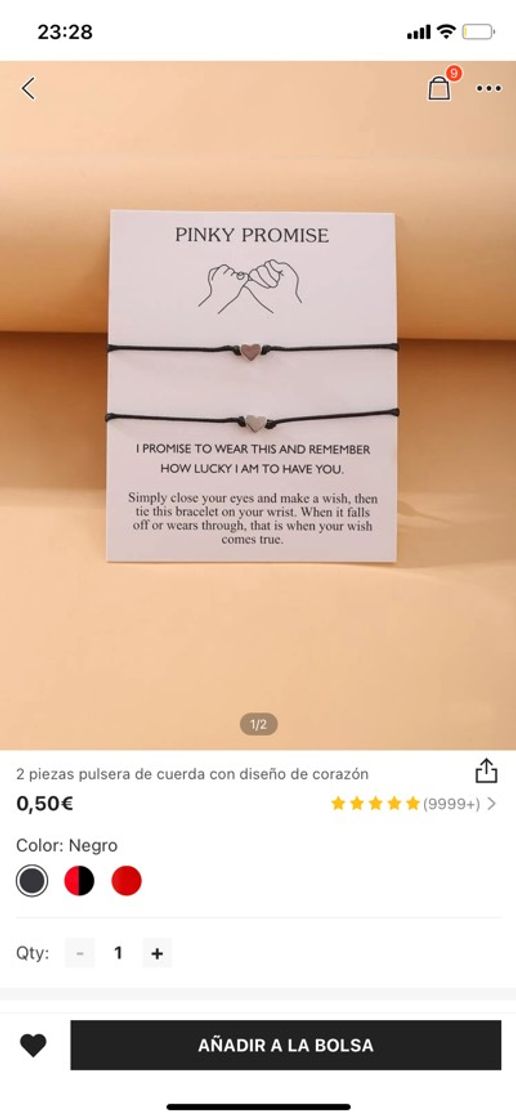 Social Pulseras pinky promise