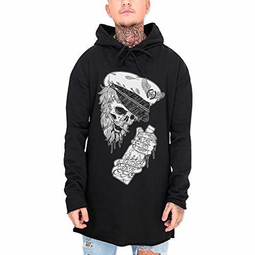 Product VIENTO Drunk Skull Sudadera Larga Deluxe para Hombre