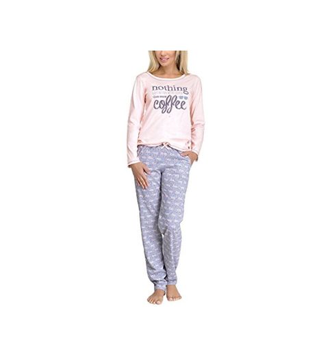 Merry Style Pijamas Conjunto Camisetas Mangas Largas y Pantalones Largos Ropa de