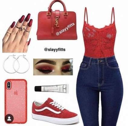 Moda look vermelho ❤