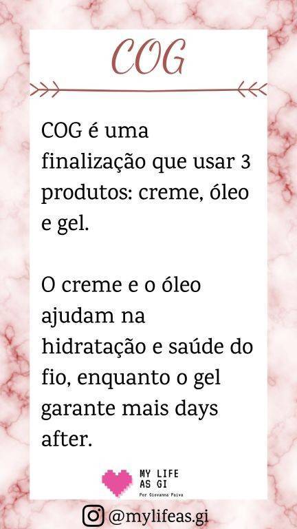 Moda finalização COG ❤ cachos