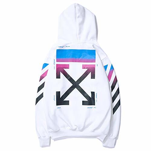 Fashion WTSXXN Impresión 3D para Hombre Off OW White Jersey con Capucha Sudadera