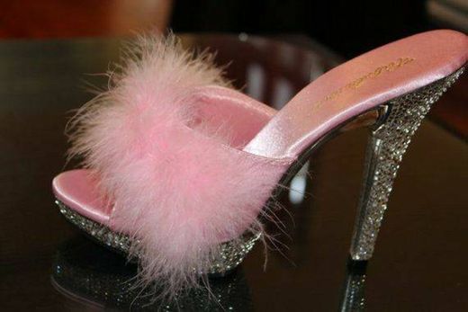 Pink heels bling shoes