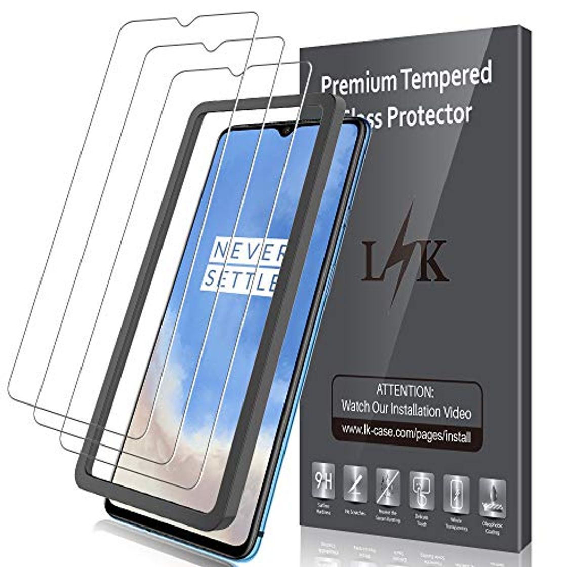 Social LK Protector de Pantalla para OnePlus 7T Cristal Templado