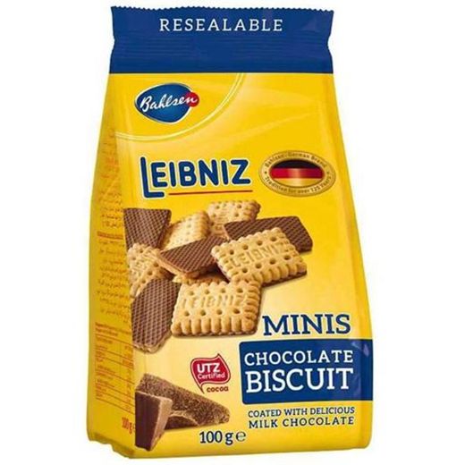 Mini Bolachas com cobertura  Chocolate Leibniz 