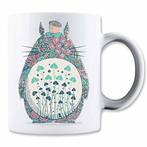 Social LukeTee Totoro Flowerish Taza para Café y Té