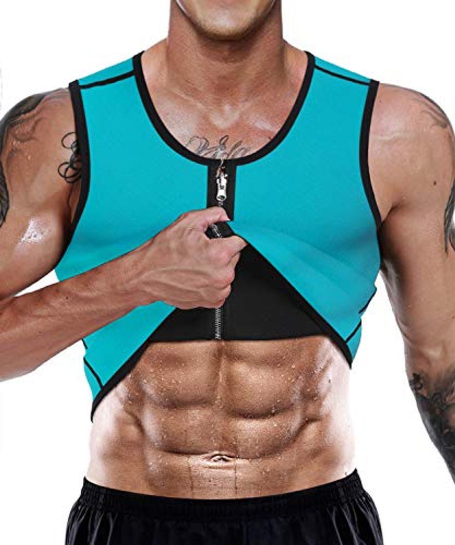 Product LaLaAreal Faja Reductora Adelgazante Hombre Neopreno Camiseta Reductora Compresion de Sauna Deportivo