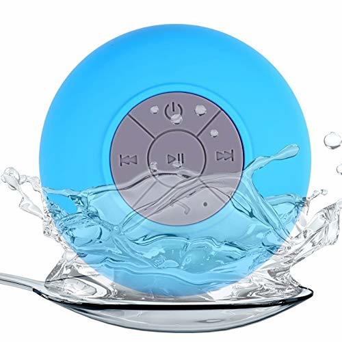 Product Nomvic Impermeable Inalámbrico Altavoz Bluetooth Ducha Impermeable Radio con Ventosa inalambrico Azul