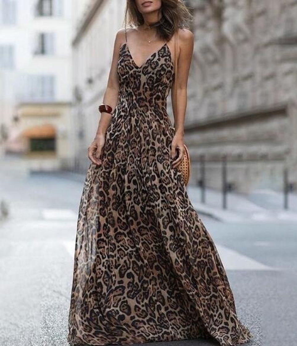 Moda Vestido de leopardo