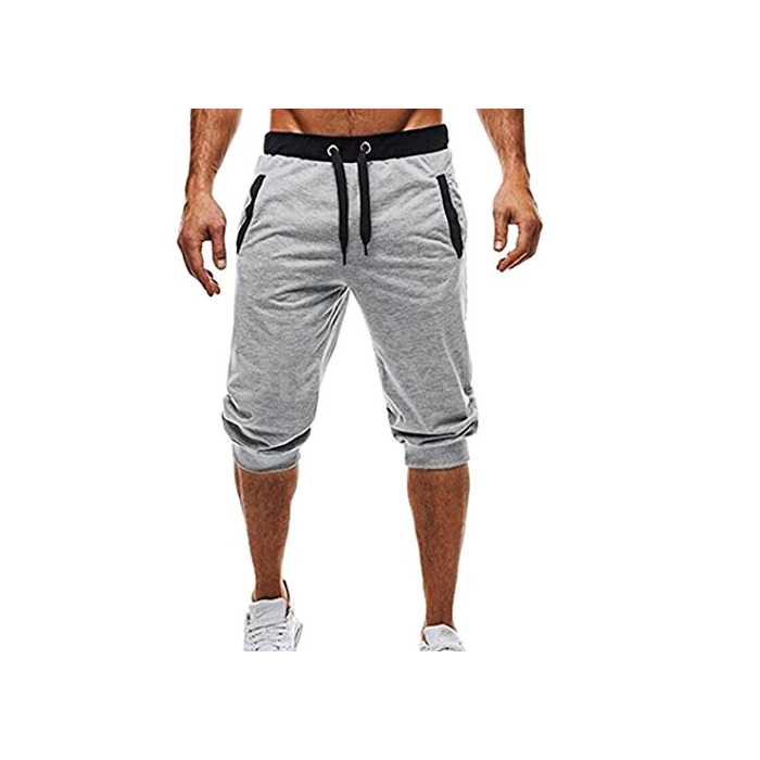 Social Pantalones Cortos Hombre Deporte, Pantalones de chándal Hombre Deporte Fitness Jogging elástico