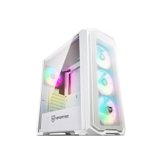 Nfortec Krater Cristal Templado USB 3.0 RGB Blanco ...