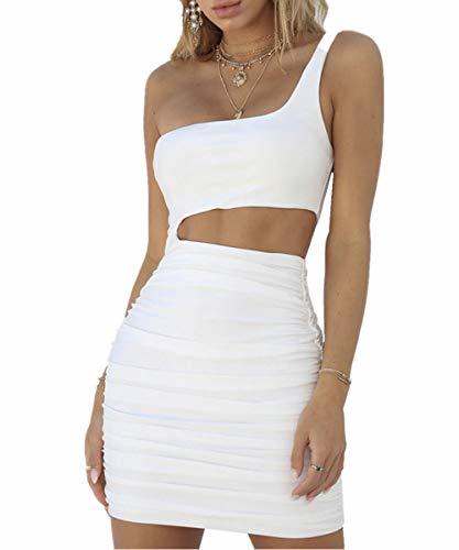 Producto Minivestido De Fiesta De Bodycon Fruncido con Hombros Descubiertos Y Vestidos De