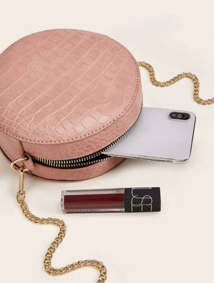 Producto Croc Embossed Round Shaped Chain Bag