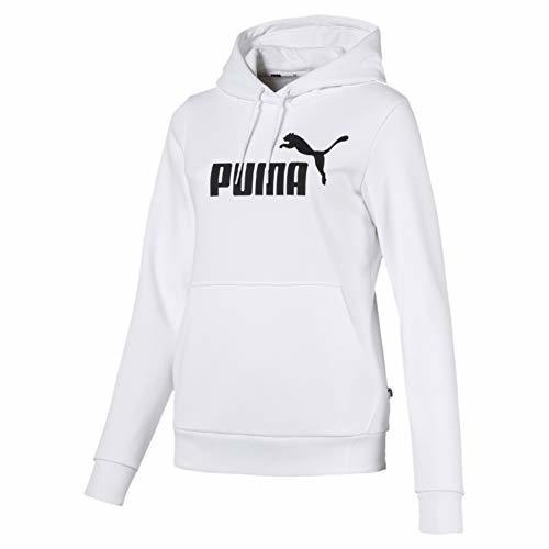 Social PUMA ESS Logo FL Sudadera, Mujer, Blanco