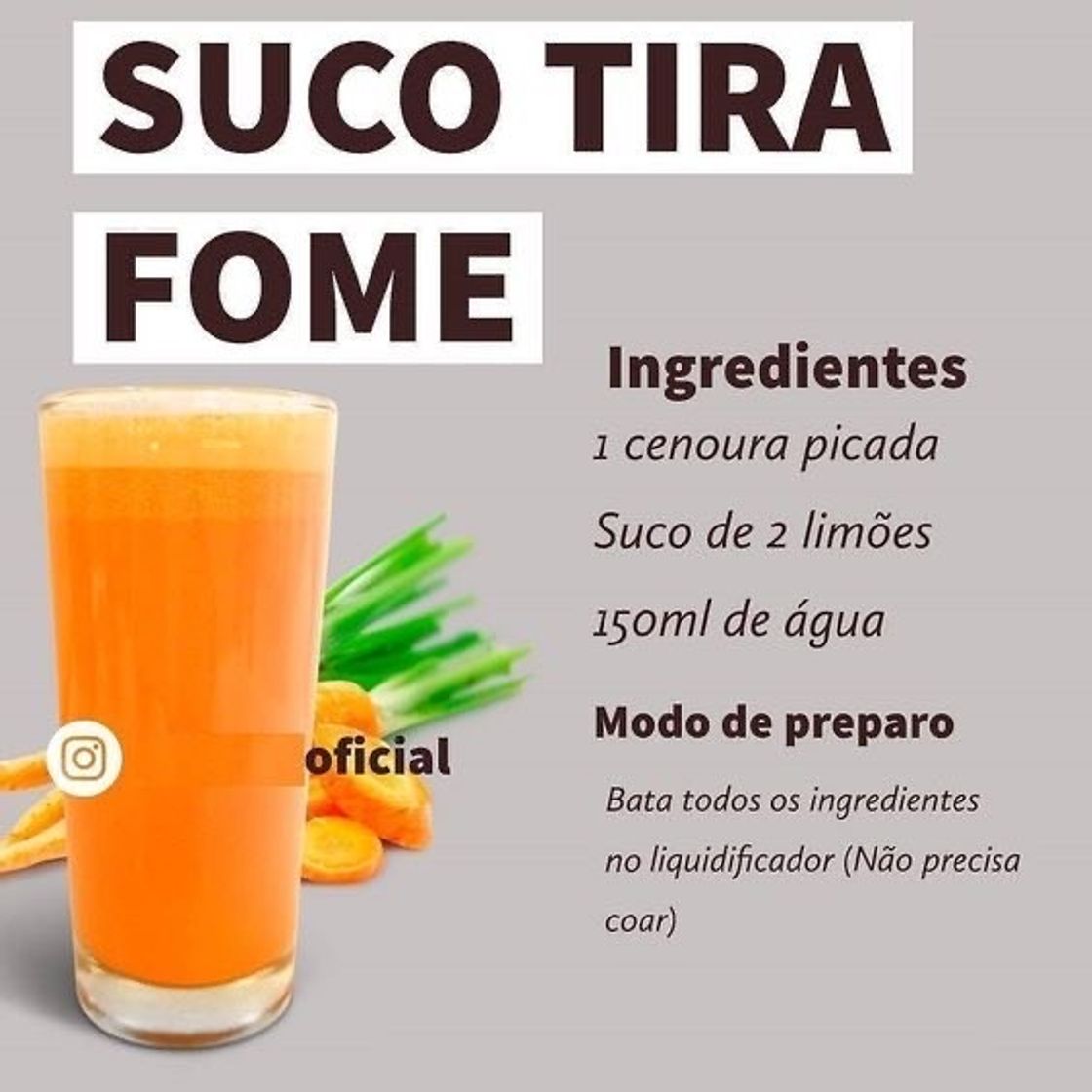 Fashion Suco para tirar a fome 