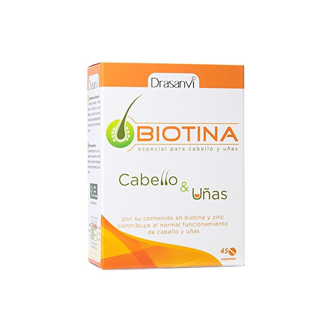 Social Biotina 45 comprimidos para fortalecimiento de pelo y uñas Drasanvi