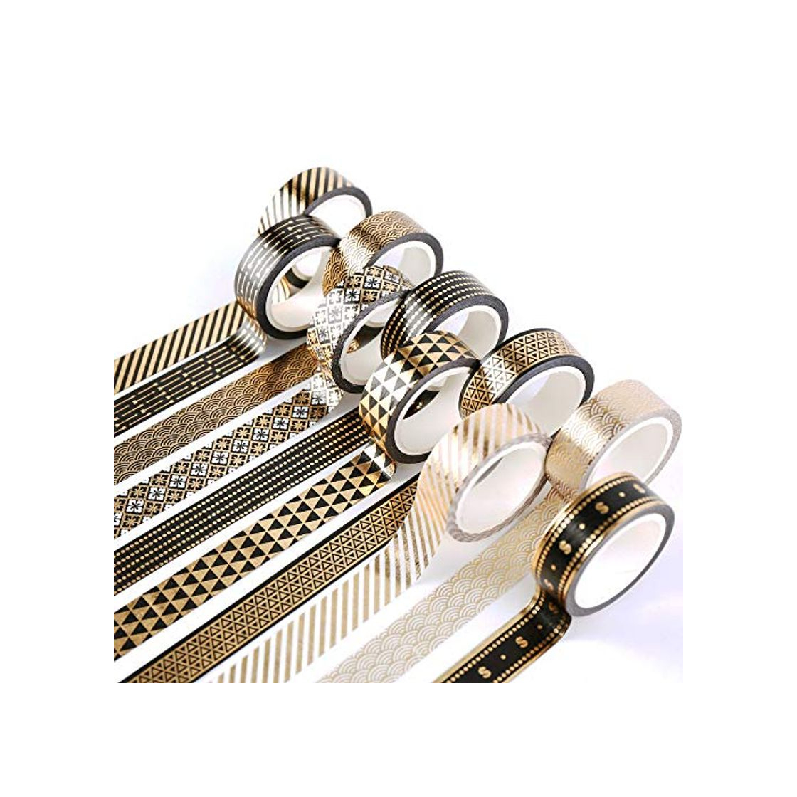 Social Yubbaex Washi Tape Set cinta adhesiva decorativa Washi Glitter Adhesivo de Cinta Decorativa para DIY Crafts Scrapbooking 10 Rollos